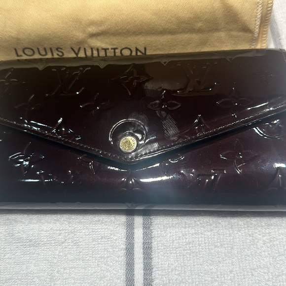 Louis Vuitton dark purple patent leather long wallet! - Picture 2 of 12